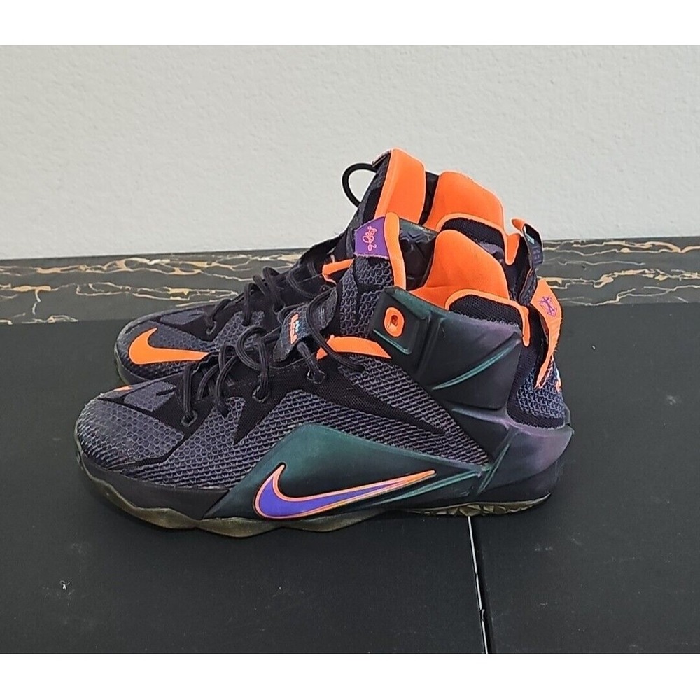 Nike LeBron 12 Instinct GS Youth Sneakers 7 Purple Basketball Shoes 685181-500